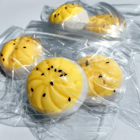 Simulation Egg Yolk Pastry Squishy Toy For Stress Relief Slow Rebound Decompression Food Toy For Office Daily Desktop Decoration Gift