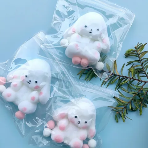 Cute Cartoon Silicone Squishy Toy Soft Stress Relief Animal Sheep Pig Shape Flocked Texture Sensory Toy For Adults Kids