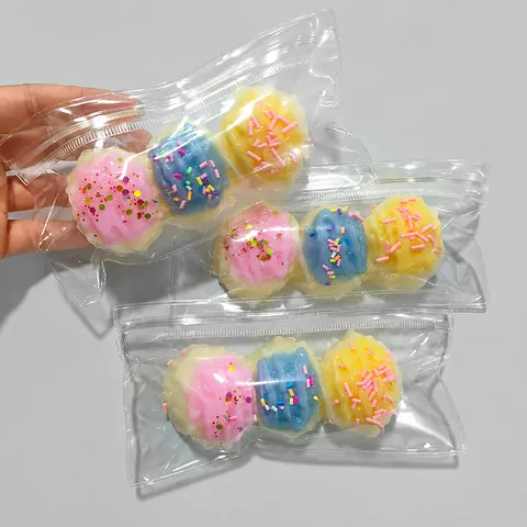 Simulated Octopus Balls Triple Squishy Toy For Teens Simulated Food Stress Relief Toy High Elastic Squeeze Toy Fun Gift