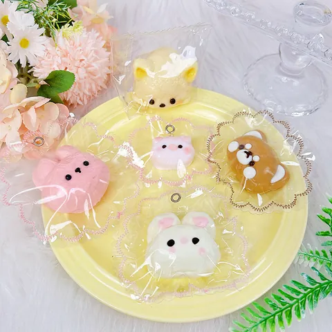 Slow Rebound Silicone Animal Squishy Toy Cute Rabbit Fox Pig Bear Stress Relief Squeeze Toy For Kids Adults Office Sensory Toy