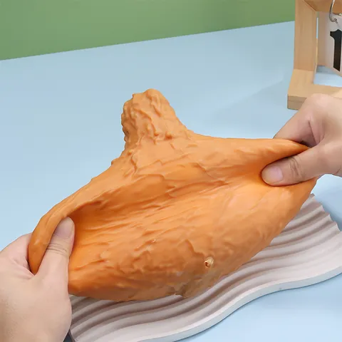 Jouet Squishy Cuisse de Poulet en TPR Réaliste Rebond Lent Soulagement du Stress Décoration de Bureau Simulation Nourriture