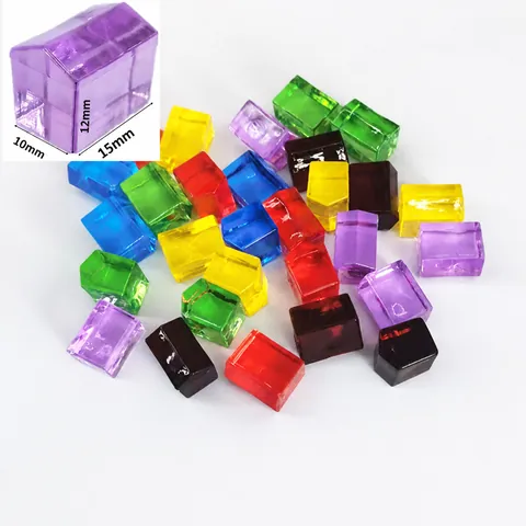Kristall Transparente Acryl Monopoly Spiel Haus Stücke Ersatz Brettspiel Spielsteine Ergänzung Zubehör Für Tabletop Spiele