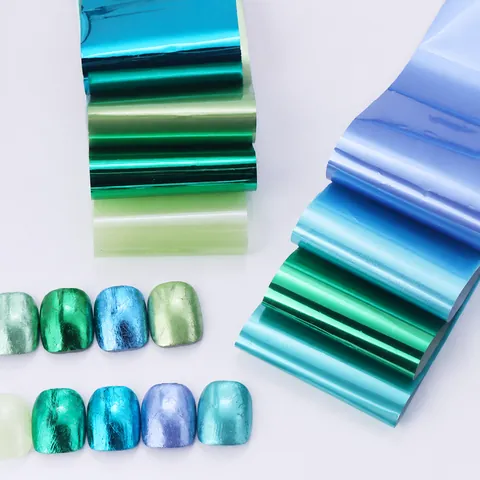 Metalen Spiegel Nagelkunst Transferfolie Voor Vrouwen DIY Manicure Decoratie Luxe Spiegel Textuur Nagels Decals Decoratieve Folies