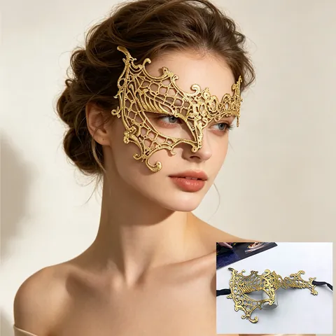 Halloween Party Sexy Lace Eye Mask Mysterious Single Eye Masquerade Costume Prop Women Decorative Mask