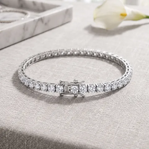 925 Sterling Silver Moissanite Tennis Bracelet For Men Women Hip Hop Cubic Zirconia Chain Bracelet Jewelry Accessory