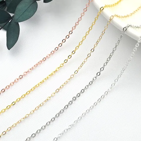 DIY Αλυσίδα Κοσμημάτων από Χαλκό Με Κρίκους O για Χειροποίητη Κατασκευή Κολιέ και Βραχιολιών Αξεσουάρ Επιχρυσωμένα Επιπλατινωμένα