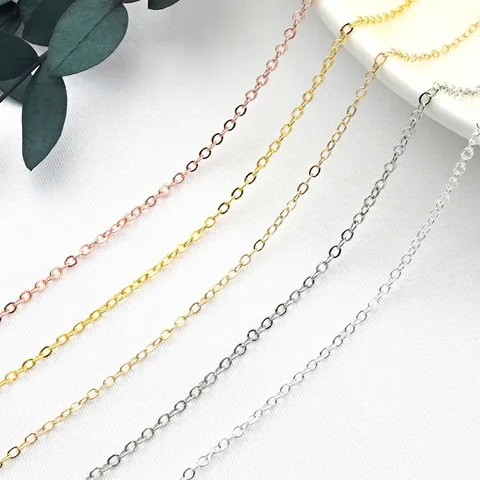 DIY Αλυσίδα Κοσμημάτων από Χαλκό Με Κρίκους O για Χειροποίητη Κατασκευή Κολιέ και Βραχιολιών Αξεσουάρ Επιχρυσωμένα Επιπλατινωμένα