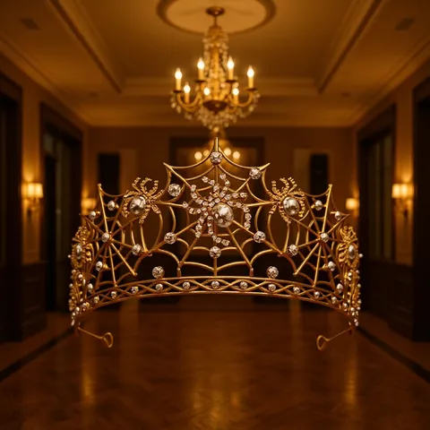 Corona de Telaraña Gótica con Diamantes de Imitación Tiara de Halloween de Aleación Diadema de Araña para Fiesta Cosplay Accesorios de Disfraces Mujer