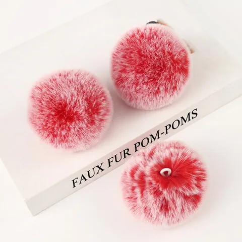 Kunstmatige Konijnenbont Bal Sleutelhanger Frosted Kleur Zacht Pluche Pompon Tas Hanger Sieraden Vrouwen Auto Sleutelhanger DIY Accessoire
