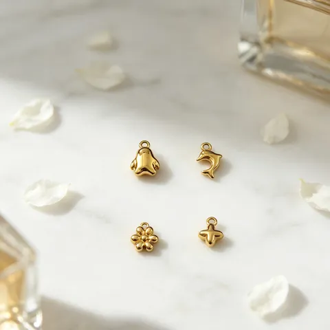 Edelstahl Pinguin Delfin Blume Stern Anhänger Vergoldet DIY Armband Halskette Charms Kleine Hängende Zubehör Für Schmuckherstellung
