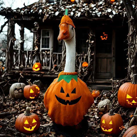 Tenues de Cowboy Western Faites à la Main pour Oie de Porche Ensemble de Vêtements Décoratifs pour Oie de Pelouse Halloween Noël Vacances Costumes Accessoires