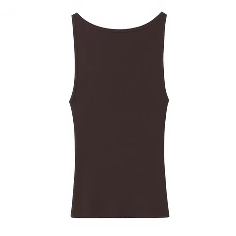 Women Minimalist Sleeveless T-Shirt Solid Color V-Neck Slim Fit Polyester Tank Top Basic Summer Casual Streetwear Top