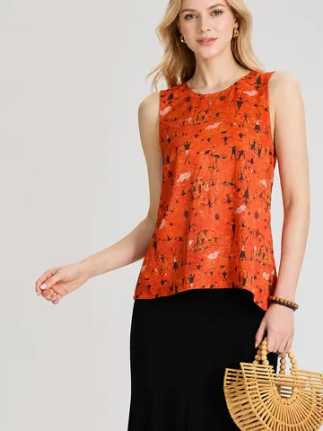 Haut Gilet de Yoga Style Néo-Chinois pour Femmes Jacquard Imprimé Tribal Respirant Séchage Rapide Réversible Haut