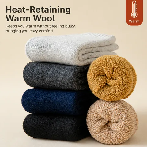 Chaussettes en Coton Épaissi pour Hommes et Femmes Chaussettes Équipage Couleur Unie Antibactérien Désodorisant Chaussettes en Éponge
