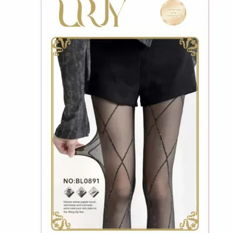 Collants Sexy pour Femmes avec Fil d'Argent Motif Losanges Ultra-Fins Amincissants Pailletés Maille Diamant pour Printemps Été
