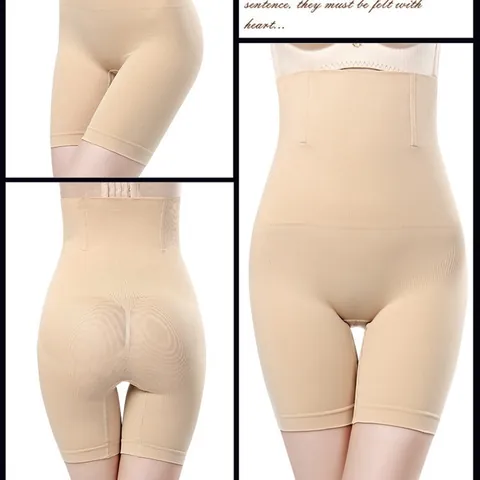 Women High Waist Tummy Control Shapewear Panties Seamless Butt Lifter Postpartum Body Shaper Plus Size Nylon Underwear