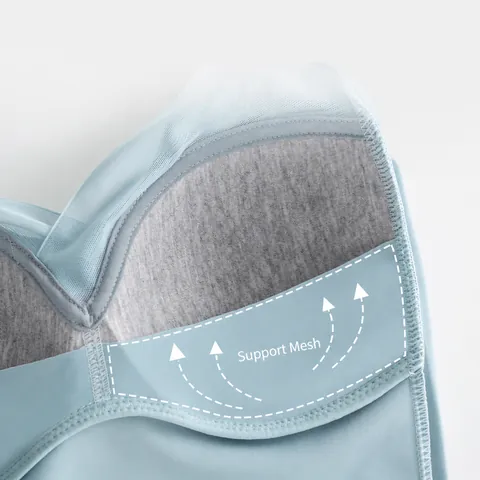 Women Ice Silk Seamless Sports Bra Wireless Push Up Integrated Cup Fixed Padded Breathable Underwear Comfy Bralette For Daily Wear