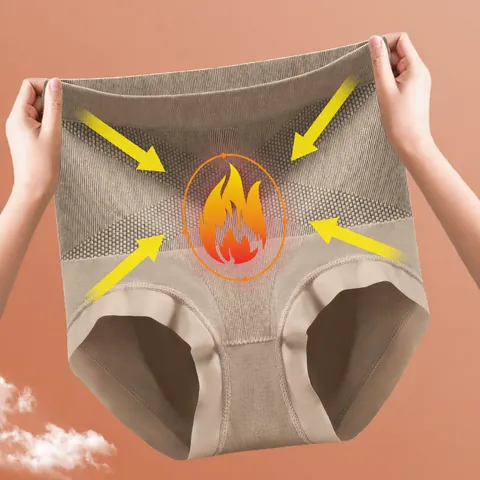Women High Waist Tummy Control Panties Seamless Hip Lift Shapewear Nylon Silk Protein Crotch Breathable Underwear