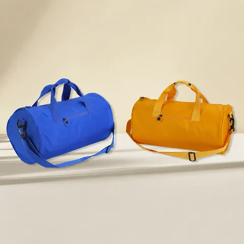 Multi Functional Sports Gym Bag Waterproof Oxford Cloth Cylindrical Yoga Bag Large Capacity Travel Duffel Workout Shoulder Bag