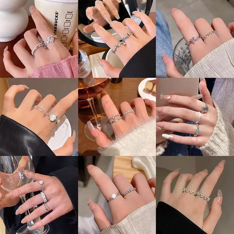 Light Luxury Butterfly Rhinestone Open Ring For Women Minimalist Adjustable Copper Finger Ring Luxury Rhinestone Inlaid Jewelry Adjustable Daily Accessory