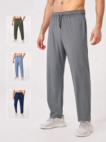 Heren Casual Sportbroek Losse Ademende Elastische Trainingsbroek Voor Hardlopen Fitness Training Trekkoord Joggers