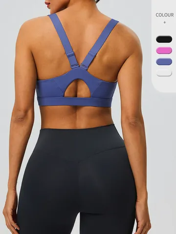 Women High Impact Y-Back Adjustable Sports Bra Padded Breathable Wireless Yoga Fitness Running Gym Workout Activewear Top