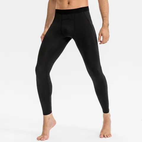 Herren Schnelltrocknende Fitness-Tight-Hose Mit Seitentasche Atmungsaktive Polyester-Elastan-Elastische Workout-Lauf-Trainingshose Für Herren