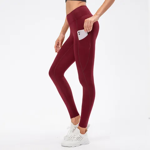 Dames Fleece Gevoerde Yogabroek Hoge Taille Thermische Legging met Zakken Workout Compressie Hardlopen Fitness Gym Bottom