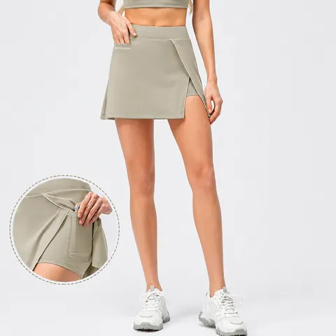 Women Active Sports Skort With Inner Pocket Quick Dry Breathable Skirt For Yoga Running Tennis Bottoms