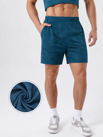 Men's Summer Cool Quick Dry Sports Shorts Breathable Printed Camo Training Running Gym Shorts Loose Elastic Waist Training Bottoms