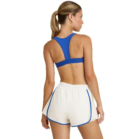 Women High Waist Pleated Yoga Shorts Quick Dry Breathable Athletic Skort With Side Pockets Outdoor Fitness Running Bottom