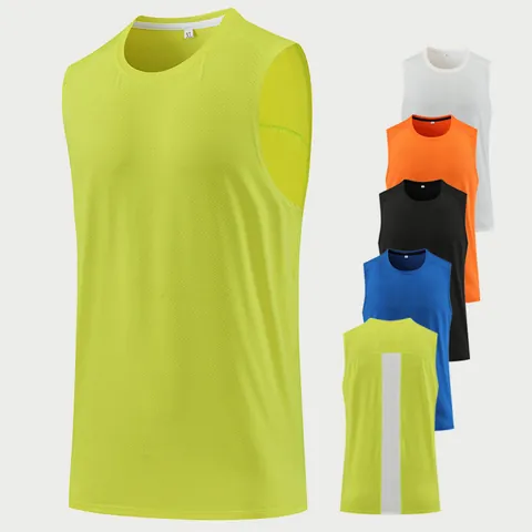 Men's Quick Dry Athletic Tank Top Sleeveless Mesh Gym Vest Running Shirt Breathable Basketball Undershirt Sportswear Top