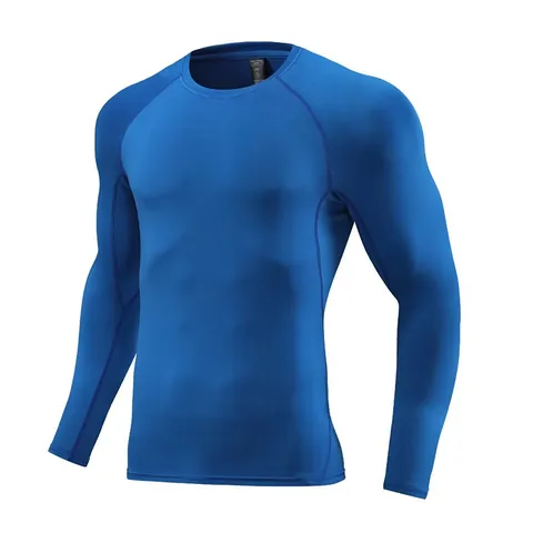 Men Women Kids Long Sleeve Quick Dry Compression Top Round Neck Sports Base Layer Fitness Training Basketball Undershirt