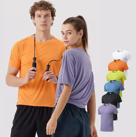 Men's Quick Dry Athletic T-Shirt Breathable Mesh Short Sleeve Top For Running Gym Workout Training Fitness Solid Color Round Neck