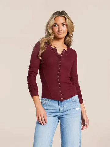 Women Casual Waffle Knit Cardigan Jacket Long Sleeve Round Neck Button Down Ribbed Solid Color Warm Sweater Top For Fall Winter