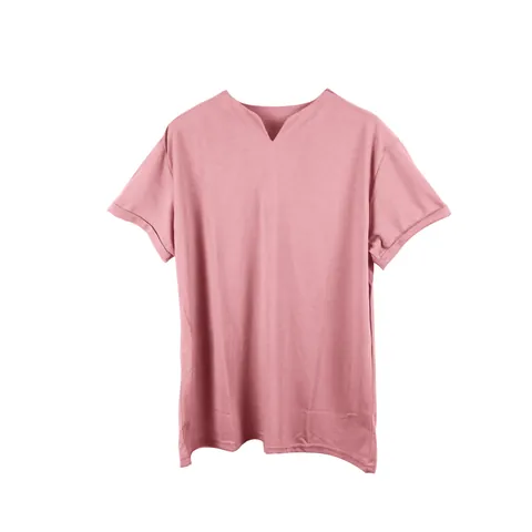 Polo da Uomo Muscle Fit Sportiva Scollo a V Manica Corta Tinta Unita Cotone Taglie Forti Estiva Fitness Allenamento Top