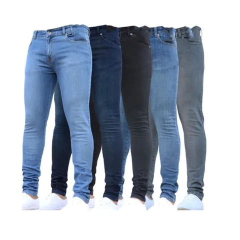 Men's Slim Fit Stretch Denim Jeans Skinny Tapered Leg Pants Casual Daily Wear Fashion Bottom For Men