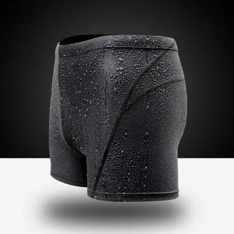 Men Quick Dry Swim Trunks Square Leg Diving Shorts High Elastic Solid Color Men Swimwear For Beach Pool Water Sports Bottom