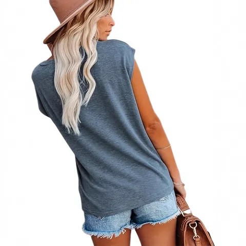 Damen Übergröße T-Shirt V-Ausschnitt Floral Bedruckt Kurzarm Top Sommer Lässig Grafik Tee Mit Metallösen Verzierung