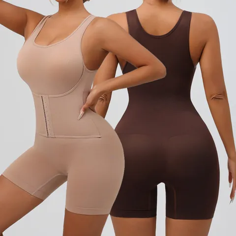 Women Seamless Shapewear Bodysuit Tummy Control Waist Trainer Open Back Jumpsuit Butt Lifter Body Shaper Shaperwear For Women