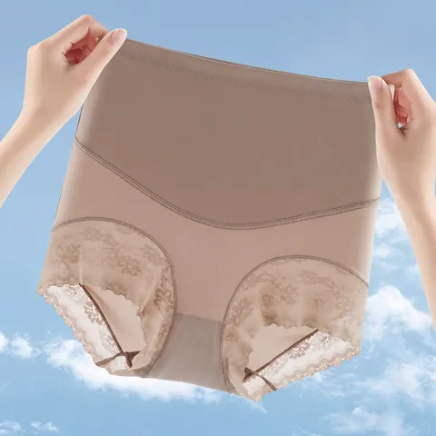 Women High Waist Lace Shapewear Panties Tummy Control Hip Lifting Breathable Seamless Body Shaper Underwear Slimming Control Knickers