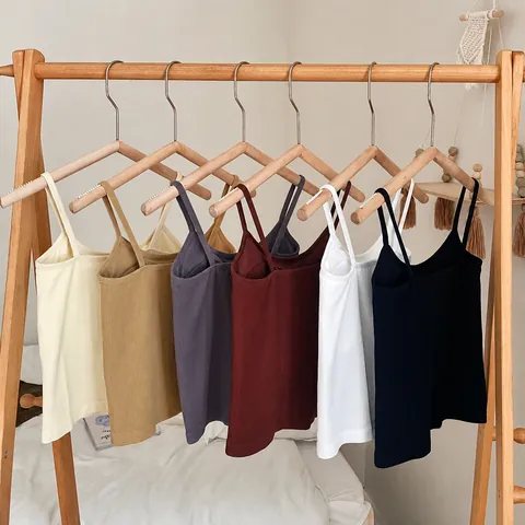 Vrouwen Sexy Geribd Hemdje Tank Top Naadloze Push Up Gewatteerde Bra Top Beugelloos Nylon Effen Kleur Slim Fit Vest