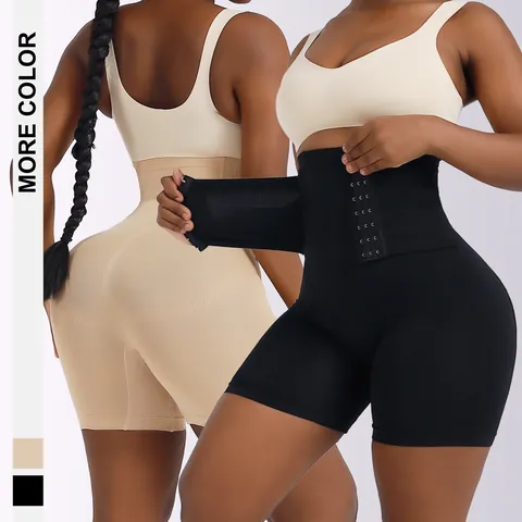 Women High Waist Tummy Control Shapewear Bottom Seamless Butt Lifting Hook Closure Body Shaper Slimming Briefs Underwear