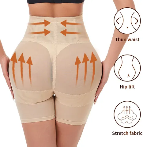 Women High Waist Shapewear Panties Mesh Tummy Control Underwear Butt Lifter Body Shaper Boyshorts Seamless Slimming Panty