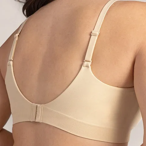 Women Minimizer Bra Wire-Free Polyamide Seamless Push Up Top Large Breast Comfortable Adjustable Strap Underwear