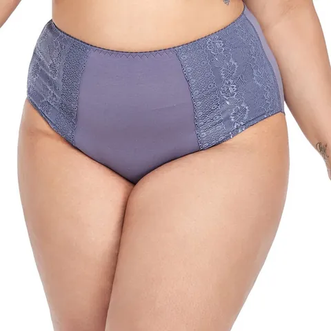 Women Plus Size Cotton Panties Mid Waist Lace Trim Comfortable Briefs Solid Color Lingerie Underwear For Women XL-3XL