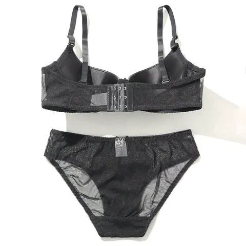Sexy Nylon Spandex PU Leather Look Lingerie For Women Push Up Bra And Sheer Mesh Panty Top And Bottom Spice Girl Style