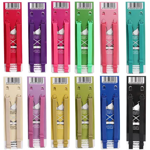 Adjustable Non-Slip Candy Color Bra Straps For Women Cross Back Decorative Shoulder Straps Underwear Accessories