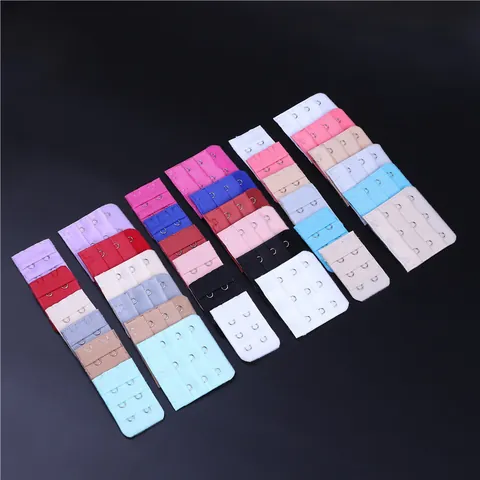 Dames Bh-Verlenger Set Zachte Polyester Verlengband Roestvrij Stalen Haak Gesp Verstelbare Ondergoed Achtersluiting Meerkleurige Lingerie Accessoires Voor Dagelijks Gebruik