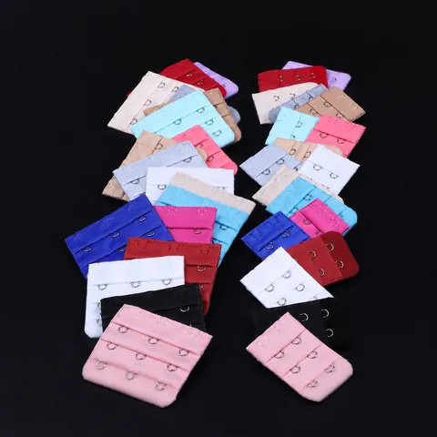 Dames Bh-Verlenger Set Zachte Polyester Verlengband Roestvrij Stalen Haak Gesp Verstelbare Ondergoed Achtersluiting Meerkleurige Lingerie Accessoires Voor Dagelijks Gebruik